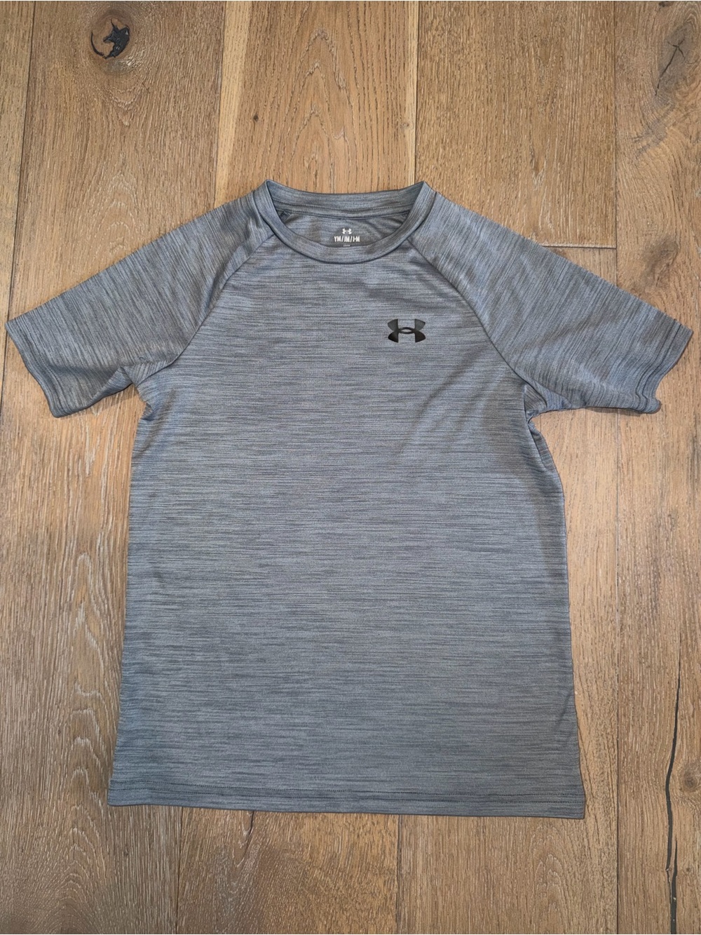 Youth Under Armour Men’s Gray Heather Short-Sleeve Tee size youth medium